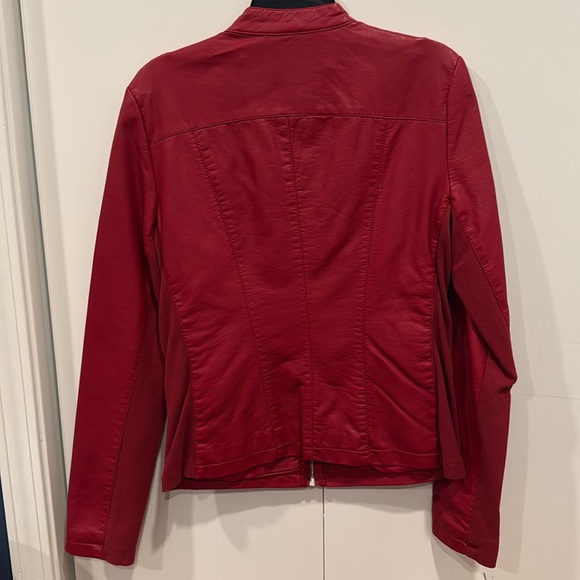 Express red moto faux-leather jacket - Picture 3 of 3